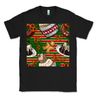 Black christmas cake seamless pattern Classic Tee - BundleAndBundleShop