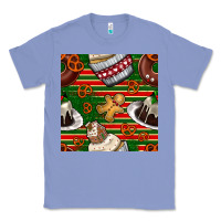 Colony Blue christmas cake seamless pattern Classic Tee - BundleAndBundleShop