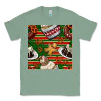 Sage christmas cake seamless pattern Classic Tee - BundleAndBundleShop