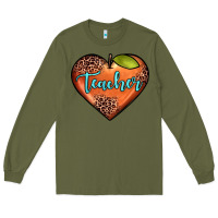 Army Green teacher heart Long Sleeve Tee - JahusDesignShop