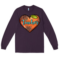 Plum teacher heart Long Sleeve Tee - JahusDesignShop