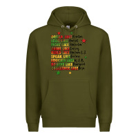 Army Green inspiring black leaders juneteenth Premium Hoodie - LillyAllenDesigns