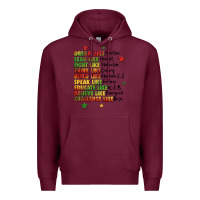 Burgundy inspiring black leaders juneteenth Premium Hoodie - LillyAllenDesigns