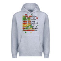 Heather Grey inspiring black leaders juneteenth Premium Hoodie - LillyAllenDesigns