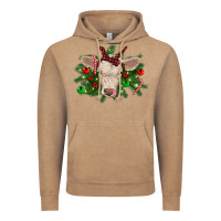 Vintage Coffee Christmas charolais calf Vintage Hoodie - RanaPortraitStore