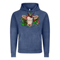 Vintage Denim Christmas charolais calf Vintage Hoodie - RanaPortraitStore