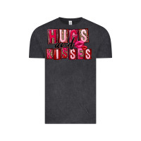 Vintage Black hugs and kisses Vintage Tee - FaDigitalArtStudio