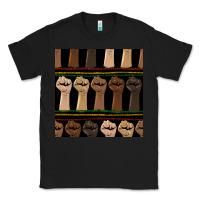 Black melanin rised fist seamless pattern Classic Tee - BundleAndBundleShop