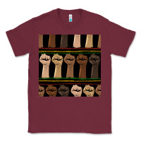 Burgundy melanin rised fist seamless pattern Classic Tee - BundleAndBundleShop