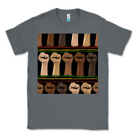 Charcoal Heather melanin rised fist seamless pattern Classic Tee - BundleAndBundleShop