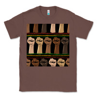 Chestnut melanin rised fist seamless pattern Classic Tee - BundleAndBundleShop