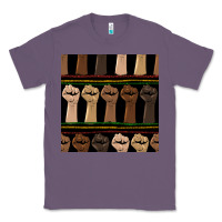 Lavender melanin rised fist seamless pattern Classic Tee - BundleAndBundleShop