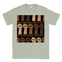 Matcha melanin rised fist seamless pattern Classic Tee - BundleAndBundleShop