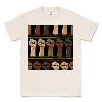 Natural melanin rised fist seamless pattern Classic Tee - BundleAndBundleShop