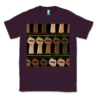 Plum melanin rised fist seamless pattern Classic Tee - BundleAndBundleShop