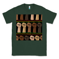 Sports Green melanin rised fist seamless pattern Classic Tee - BundleAndBundleShop