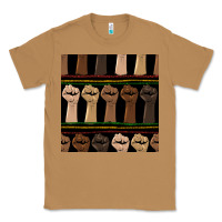 Toasted Coconut melanin rised fist seamless pattern Classic Tee - BundleAndBundleShop