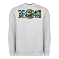 Heather Grey blessed mom Heavyweight Sweatshirt - RanaPortraitStore