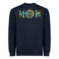Navy blessed mom Heavyweight Sweatshirt - RanaPortraitStore