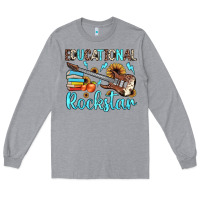Heather Grey educational rockstar Long Sleeve Tee - JahusDesignShop