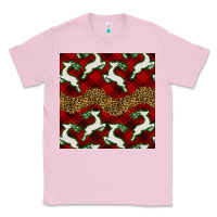 Bubblegum Pink christmas deer and plaid seamless pattern Classic Tee - BundleAndBundleShop