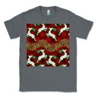 Charcoal Heather christmas deer and plaid seamless pattern Classic Tee - BundleAndBundleShop