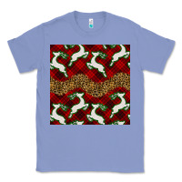 Colony Blue christmas deer and plaid seamless pattern Classic Tee - BundleAndBundleShop