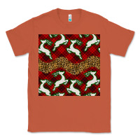 Copper christmas deer and plaid seamless pattern Classic Tee - BundleAndBundleShop