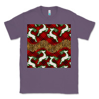 Lavender christmas deer and plaid seamless pattern Classic Tee - BundleAndBundleShop
