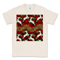 Natural christmas deer and plaid seamless pattern Classic Tee - BundleAndBundleShop