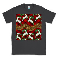 Smoke christmas deer and plaid seamless pattern Classic Tee - BundleAndBundleShop