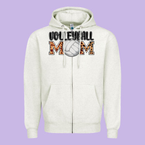 Volleyball Mom Zipper Hoodie Designed By Adodesignshop