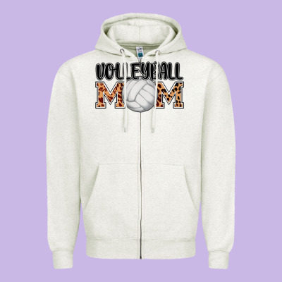 Volleyball Mom Zipper Hoodie Designed By Adodesignshop