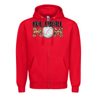 Red volleyball mom Zipper Hoodie - AdoDesignShop