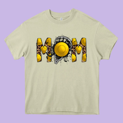 Mom Lacrosse Heavy Core Tee Designed By Racoondesign