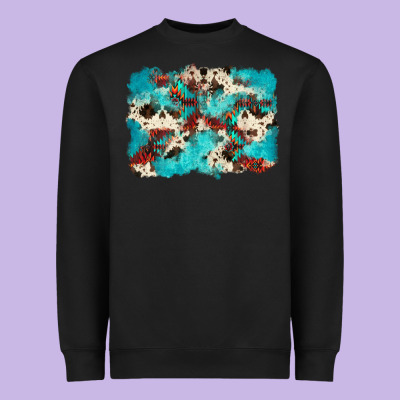 Aztec Cowhide Background Heavyweight Sweatshirt Designed By Zillion Design Studio