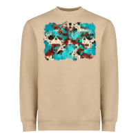 Mushroom aztec cowhide background Heavyweight Sweatshirt - Zillion Design Studio