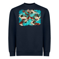 Navy aztec cowhide background Heavyweight Sweatshirt - Zillion Design Studio