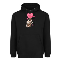 Black skeleton hand with sugar valentines day Heavyweight Hoodie - MaliasSmallBusiness