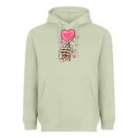 Matcha skeleton hand with sugar valentines day Heavyweight Hoodie - MaliasSmallBusiness
