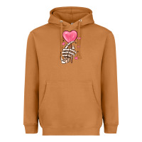 Meerkat skeleton hand with sugar valentines day Heavyweight Hoodie - MaliasSmallBusiness