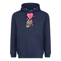 Navy skeleton hand with sugar valentines day Heavyweight Hoodie - MaliasSmallBusiness