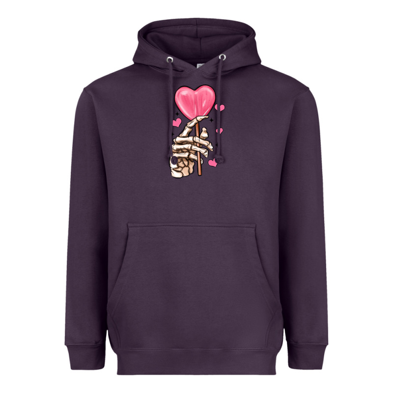 Skeleton Hand With Sugar Valentines Day Heavyweight Hoodie by MaliasSmallBusiness | Teevron