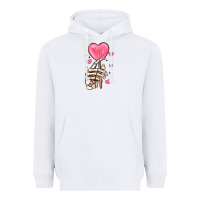 White skeleton hand with sugar valentines day Heavyweight Hoodie - MaliasSmallBusiness