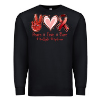 Black Peace love cure Multiple Myeloma Premium Sweatshirt - NancyCooperArtShop
