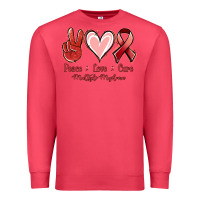 Cardinal Peace love cure Multiple Myeloma Premium Sweatshirt - NancyCooperArtShop