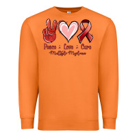 Carrot Peace love cure Multiple Myeloma Premium Sweatshirt - NancyCooperArtShop