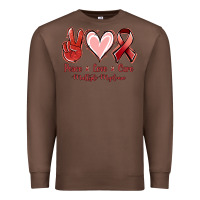 Chestnut Peace love cure Multiple Myeloma Premium Sweatshirt - NancyCooperArtShop