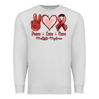 Dove Grey Peace love cure Multiple Myeloma Premium Sweatshirt - NancyCooperArtShop