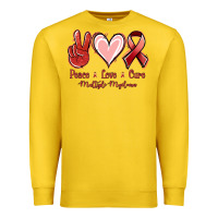 Lemon Peace love cure Multiple Myeloma Premium Sweatshirt - NancyCooperArtShop